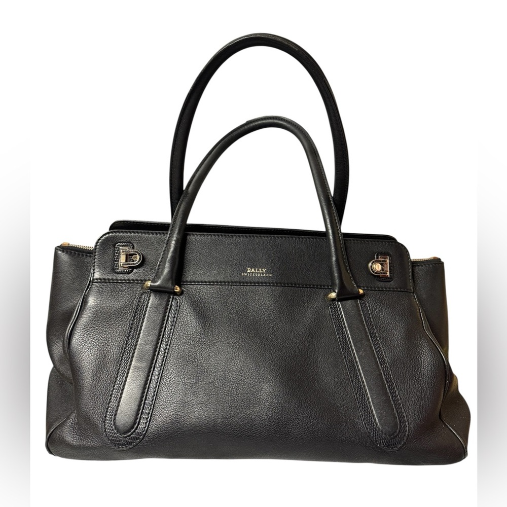 Bally Black Leather Satchel Bag